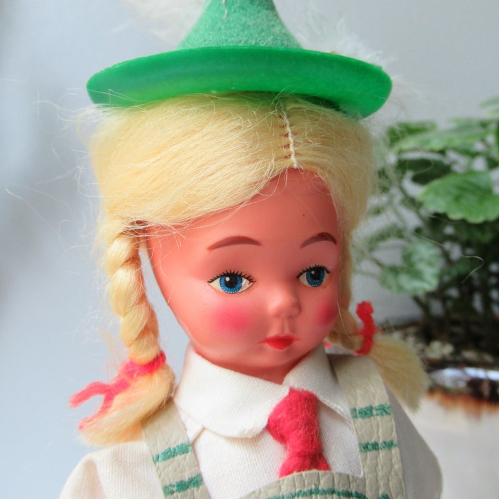 Celluloid Small Collectible Doll in a National Bavarian Costume - Picture 2 of 16